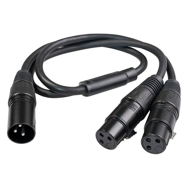 Seitruly Conector de altavoz amplificador de Cable de 3 pines macho a hembra Dual, adaptador de componente eléctrico electrónico, accesorios Cables de audio/vídeo