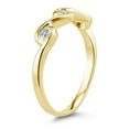 thumbnail image 2 of SZUL Women's 3 Stone Diamond Wave Band in 10k Yellow Gold (J-K-L Color, I2-I3 Clarity), 2 of 3