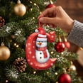 thumbnail image 4 of QISIWOLE 26 Letter Flat Snowman Christmas Ornaments, 3.5in Cute Flat Christmas Tree Letter Decoration, Personalized Hanging Pendant for Indoor DIY Hanging Xmas Ornament-C (1 PCS), 4 of 6