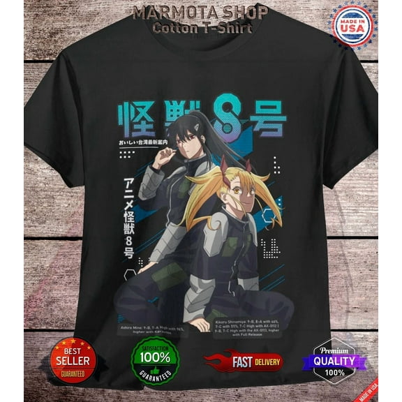 RARE Kaiju No 8 T-Shirt Mina Ashiro Kikoru Shirt Anime Soft Tee Shirt Waifu Unisex