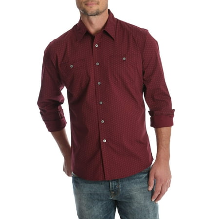 Wrangler Men's and men's big premium slim fit stretch shirt, up to size