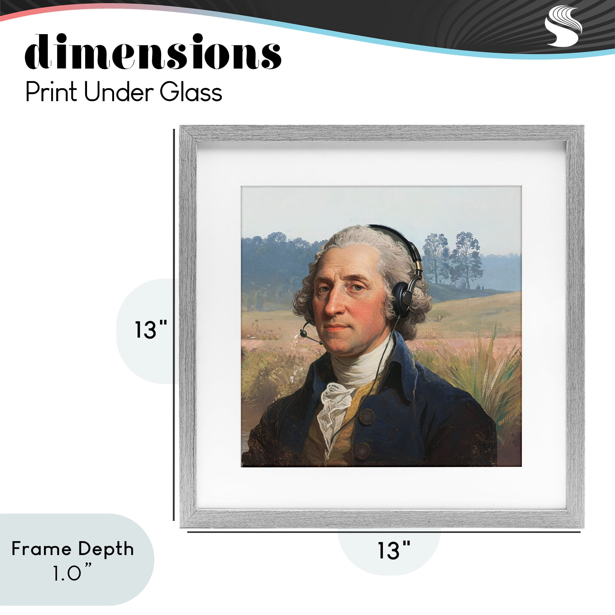 Stupell Industries Classical Gentleman with Headset Gray Framed Print Under Glass, design by CAD Designs
