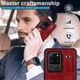 thumbnail image 2 of Design for Samsung Galaxy S20 Ultra 5G Phone Case with Screen Protector Adjustable Wrist Strap Kickstand Credit Card Slot Slim Shockproof Hybrid Rugged Protective Cover for Women 6.9 inch Red, 2 of 14