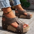 thumbnail image 7 of longantii Orthopedic Casual Sandals for Women Slip on Non Slip Arch Support Flat Wedge Sandals Wide Sneakers 2026 New Vacation Beach Orthopedic Shoes Brown, 7 of 7