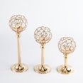 thumbnail image 2 of Candelabro de cristal en miniatura de estilo europeo, adornos de metal creativos, suministros de diseño para cenas a la luz de las velas para bodas y hogares, 2 of 6