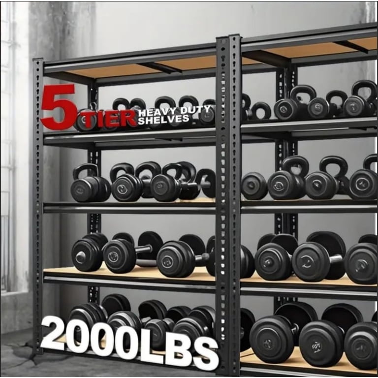 Wakefit 5-Tier Heavy Duty Metal Shelving Unit, 2000 lbs photo 2