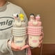 thumbnail image 3 of Nueva taza aislada de Mickey para niños, taza de agua escolar de acero inoxidable 316 para estudiantes, taza doble con pajita para beber de oso de fresa, 3 of 5