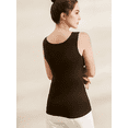 thumbnail image 2 of Conjunto de 3 camisetas sin mangas de malla en contraste, top térmico ajustado con cuello en V, lencería y ropa interior para mujer, 2 of 5