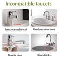 thumbnail image 5 of BTideas Kitchen Sink Splash Guard, Silicone Splash Mat, 24" Kitchen Sink Organizer, Black, 5 of 7