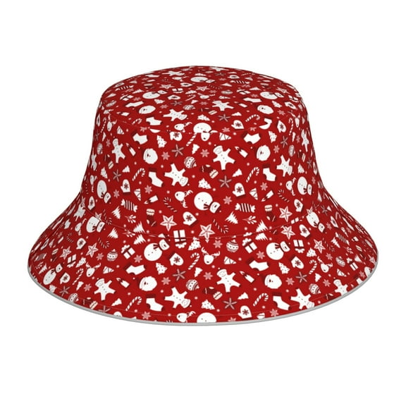 Balery Red Christmas Cheer. Sun Hats for Men Women Bucket Hat UPF 50  Buckey Hat Boonie Hat Foldable UV Protection Hiking Beach Fishing Summer