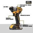 thumbnail image 3 of Destornillador de impacto DEWALT DCF840C2 20 V MAX 1/4 pulgadas con batería, 3 of 6