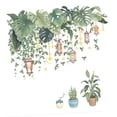 thumbnail image 3 of Etiqueta de la pared de plantas , calcomanías de pared con estampado de hojas, papel tapiz decorativo de fondo de maceta, Mural artístico para, 3 of 9