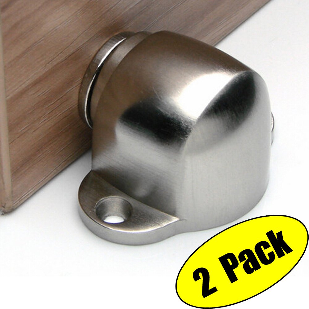 KES SUS304 Stainless Steel Doorstop/Door with Catch Screw Mount 2 Pack or 1 Pair