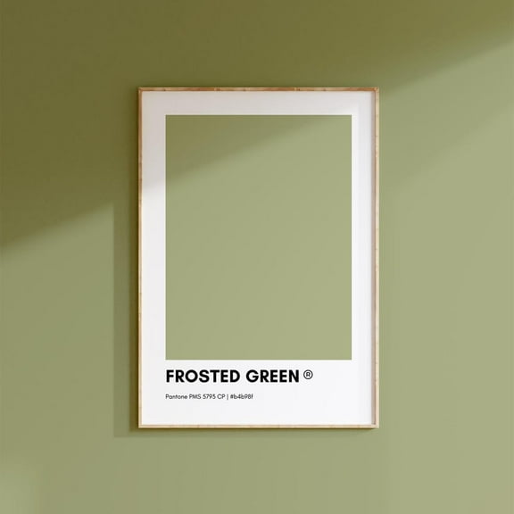 Frosted Green Pantone Print Poster, Green Pantone Poster Print, Pantone Wall Art, Pantone Colors, Summer Wall Art, Color Swatch Wall Art, Modern Wall Decor, 8x12 UNFRAMED