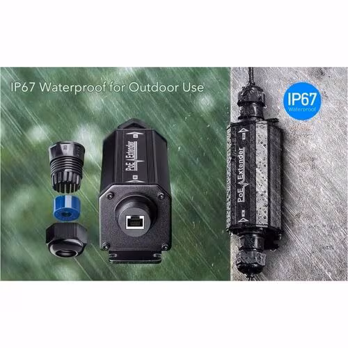 Cudy POE15 1.0 PoE+ Extender - 1 x 10/100/1000 Mbps PoE+ Input Port(s) - 1 x 10/100/1000 Mbps PoE+ Output Port(s) - 30 W