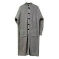 thumbnail image 3 of DuoJiaJ Long Knit Cardigan Coat High Neck Oversized Open Front Sweater With Pockets For Fall Winter Crewneck Sweater Women Gray One Size, 3 of 3