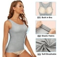 thumbnail image 6 of Women's Camisole with Built in Bra Tank Tops for Layering Stretch Casual Undershirts Wider Strap, 6 of 6