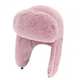 thumbnail image 1 of Gorros de de invierno, gorro de Lei Feng con orejeras gruesas para ciclismo de nieve, gorro cálido de invierno para hombres, esquí, motociclet Rosa, 1 of 8