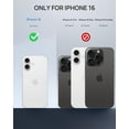 thumbnail image 2 of shiyou-Magnetic for iPhone 16 Case, IP68 Waterproof Dustproof Case, [Compatible with Magsafe] [Built-in Screen Protector] Full Body Heavy Duty Rugged Phone Case for iPhone 16 6.1 inch, Blue/Clear, 2 of 4