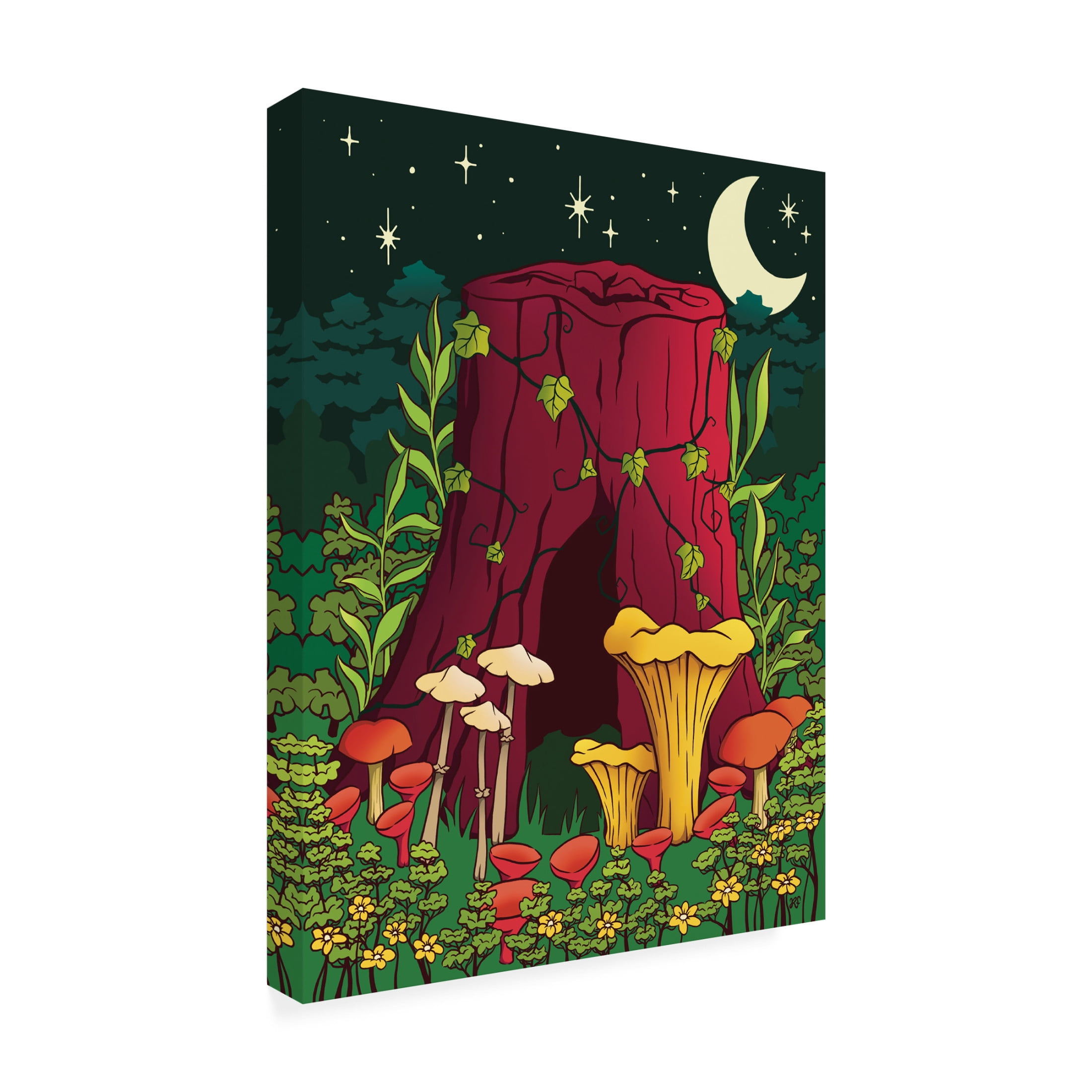 Canvas Wall Art - Rachel Feirman 'Enchanted Tree Trunk' Wall Art for Living Room, Bedroom, or Office Décor by Trademark Fine Art - 24 x 32 Inches