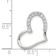 thumbnail image 2 of 925 Sterling Silver Cubic Zirconia Heart Shaped Pendant, 2 of 6