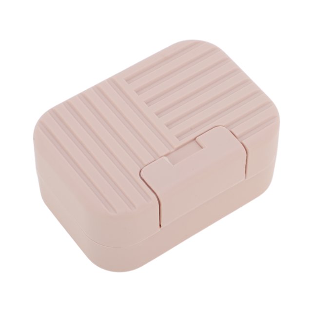 Ofertas Únicas 1 Pc Plato de Jabón Soporte de Jabón a Rayas para Baño Rosa