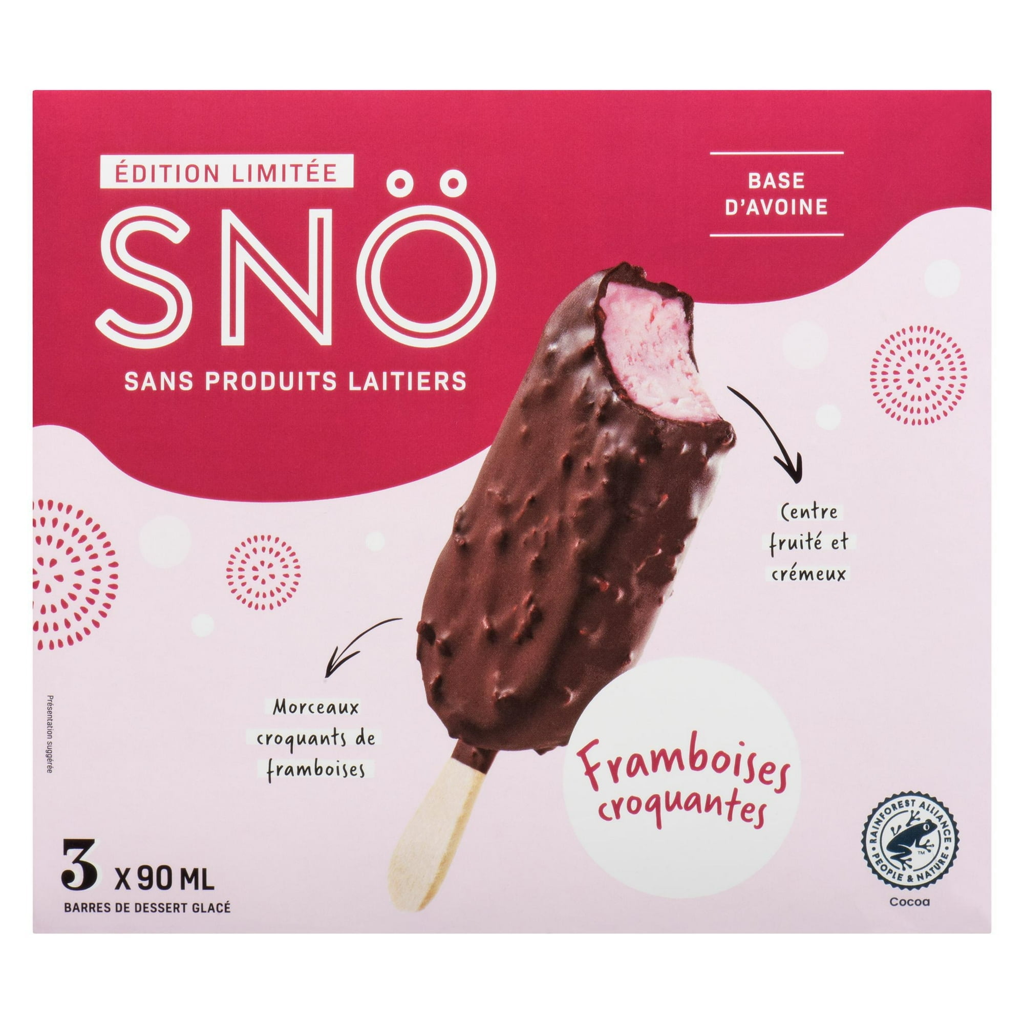 Snö Framboises croquantes barres à base de plantes