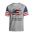 thumbnail image 2 of Zimjoy Men's 4th of July T-Shirts Patriotic Crew Neck Short Sleeve 250 Anniversary Shirts USA Flag Spliced Independence Day Shirts for Men, Gray 2XL, 2 of 5