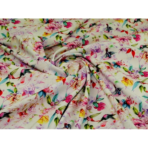Fleece Back Soft Shell Fabric Multicoloured - per yard