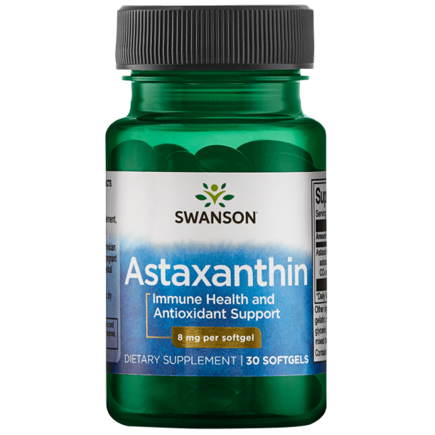 Swanson Astaxanthin 8 mg 30 Softgels.