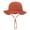 Brick Red, variant on Kids Wide Brim Bucket Hat Adjustable Sun Protection Outdoor Cap Size:3-12 Months