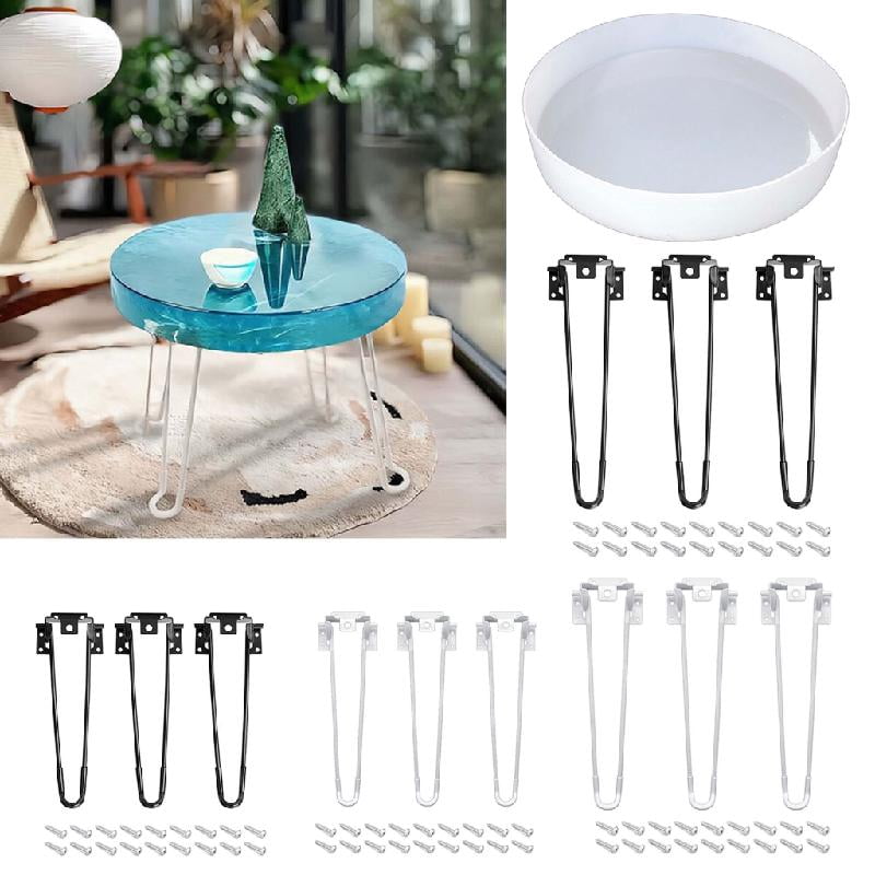 ZPAQI Round Desk Silicone Mold River Table Cutting Board Resin Mold Home Decorations