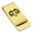 Gold, variant on Stainless Steel Aries Zodiac (Ram) Classic Slim Money Clip Credit Card Holder