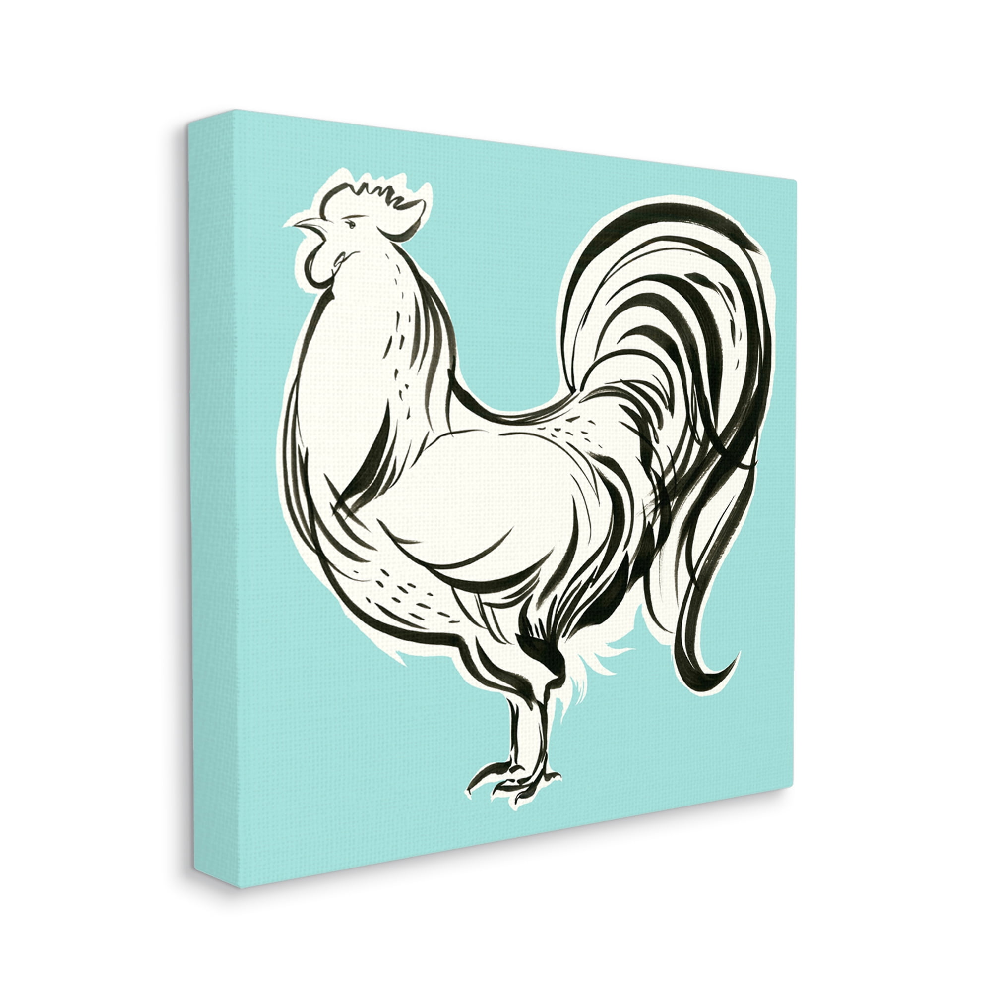 Stupell Industries Modern Rooster Drawing Animals & Insects Painting Gallery Wrapped Canvas Print Wall Art, 36 x 36