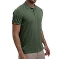 thumbnail image 2 of Men's Polo Shirts Under $10 Solid Color Exercise Casual Fashion Button Lapel Short Sleeve, 2 of 7