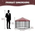 thumbnail image 4 of Accreate Premium Large Outdoor Dog Kennel with Roof, Heavy Duty Metal Gate & Lock - 4.9x4.9x3.6 FT for Backyard, 4 of 8