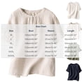 thumbnail image 3 of Asgosdo Womens Summer Cotton Linen Tops Short Sleeve Crew Neck Loose Fit Shirts Comfy Soft Lounge Blouses, 3 of 5