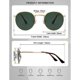 thumbnail image 4 of Gafas de sol redondas Nssiw para mujer y hombre, gafas de sol redondas de metal premium con lentes polarizadas y protección UV, 4 of 7