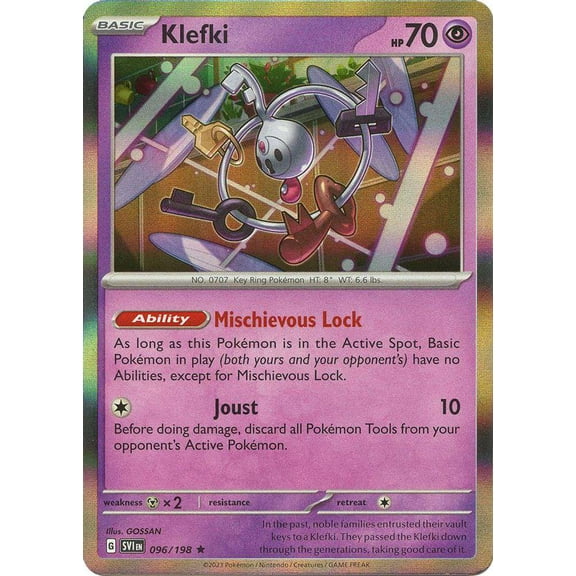 Pokemon Scarlet & Violet Base Set Holo Rare Klefki #96