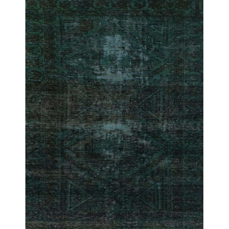 Ahgly Company Indoor Rectangle Abstract Dark Slate Gray Green Persian Area  Rugs, 8' x 10' 