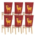 thumbnail image 6 of Decorative Chair Back Cover One Size x6 Chair Cover Dining Chair Slipcovers Chair Back Decoration Festival Chair Decoration Yellow Christmas Deer Beautiful, 6 of 6