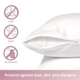 thumbnail image 3 of Juego de 12 protectores de almohada CIRCLESHOME, 100% algodón, tamaño queen, 3 of 7