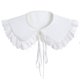 thumbnail image 1 of Chifón de cuello desmontable de encaje blanco para mujer con ribete floral, 1 of 3