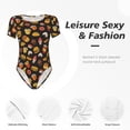 thumbnail image 4 of Balery Burger Fries Body de cuello redondo de manga corta para mujer Tops de manga corta Tops básicos-Small, 4 of 7