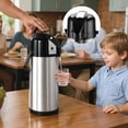 thumbnail image 4 of Ratrabas Upgraded Airpot Coffee Carafe with Double Pump, Stainless Steel Drink Dispenser for Hot/Cold Beverage with Lazy Susan Base, Coffee Termos Para Cafe for Hot Cocoa for Parties, 4 of 8