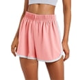 thumbnail image 2 of JoveMarine Athletic Shorts for Women, Running Shorts for Women Solid Elastic Waist - Loose Fit for Yoga Beach, Breathable Lightweight Summer Casual Bottoms with Stretch,Pink XL, 2 of 9