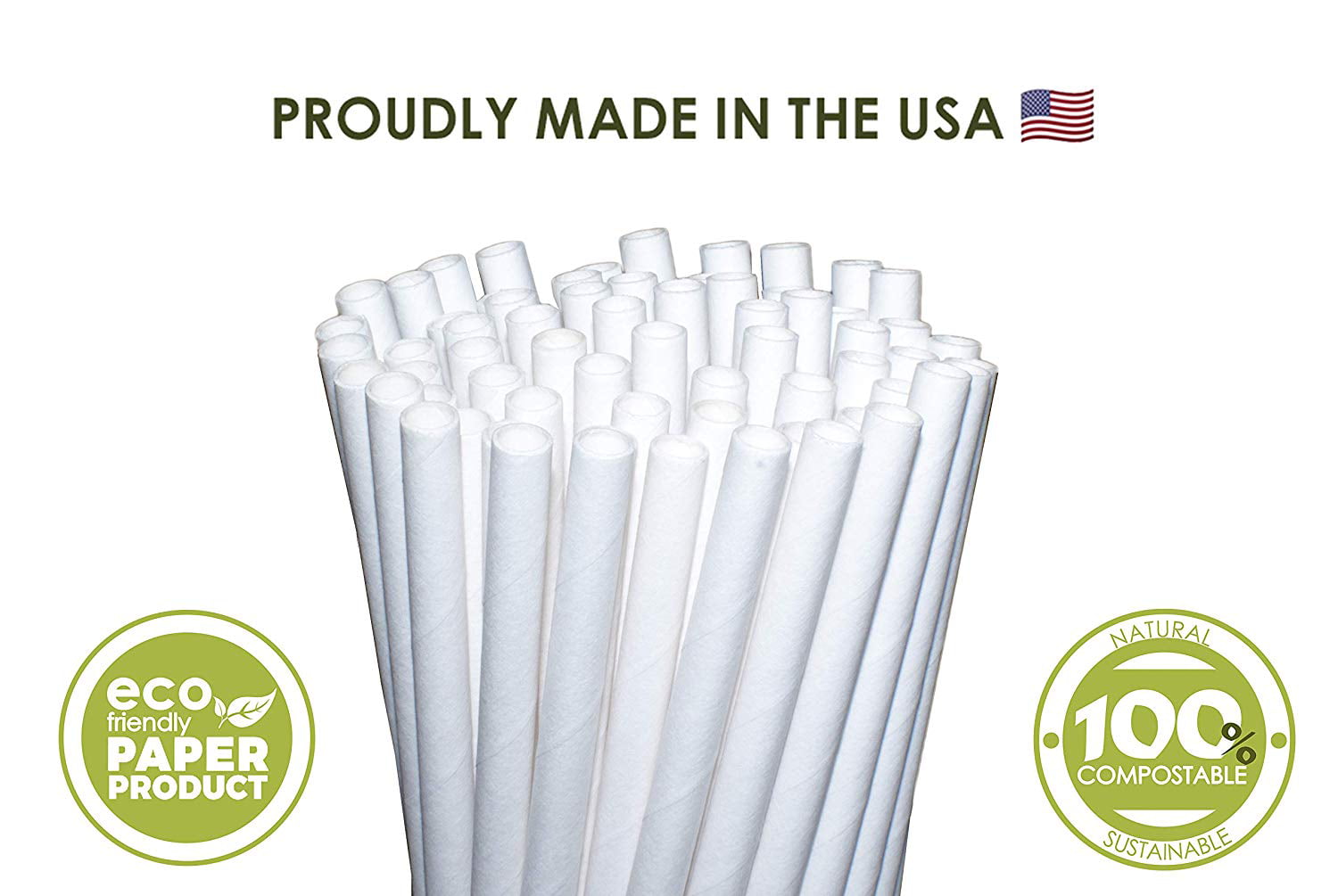 250 X Disposable Straws Paper Straws Stripy Straws Eco Friendly Biodegradable Drinking Straws 8 RED Choose Color