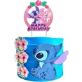 thumbnail image 3 of Nueva decoración para tarta de Disney Stitch para niña con forma de clavo y decoración para tarta de feliz cumpleaños con Stich rosa, suministros para fiestas de niño, baby shower, 3 of 5