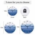 thumbnail image 6 of Wall Clock Blue White Clocks PVC Silent Non-Ticking Battery Operated Decorative Ombre Abstract Round Clock for Home Living Room Kitchen Bedroom Office School Wall Decor 14 Inch, 6 of 9