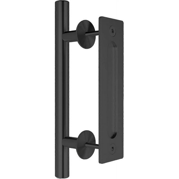 30cm Door Handle For Sliding Barn Door - Black Sliding Barn Wood Door Handle Door Pull Flush Handle
